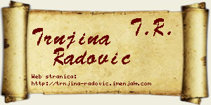 Trnjina Radović vizit kartica